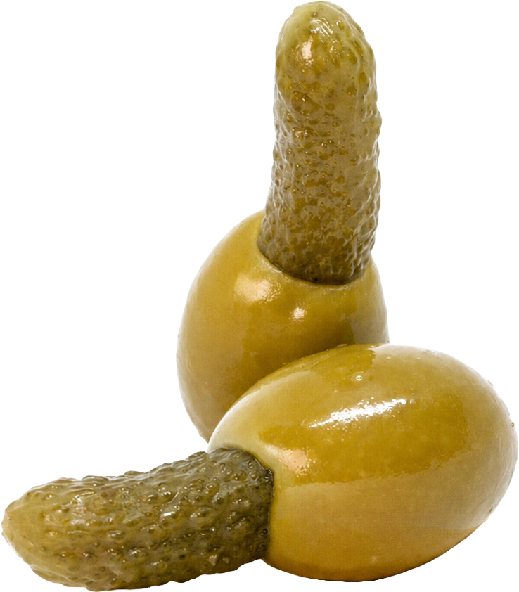 Green Olives Stuffed with Gherkins